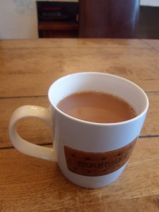 Bradford tea. Complete with bourbon biscuit. Photograph by Joanne.  